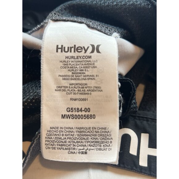 Hurley Shorts Gray Striped Sz 33 Style G5184-00 MWS0005680 9.5” Inseam - Picture 12 of 12